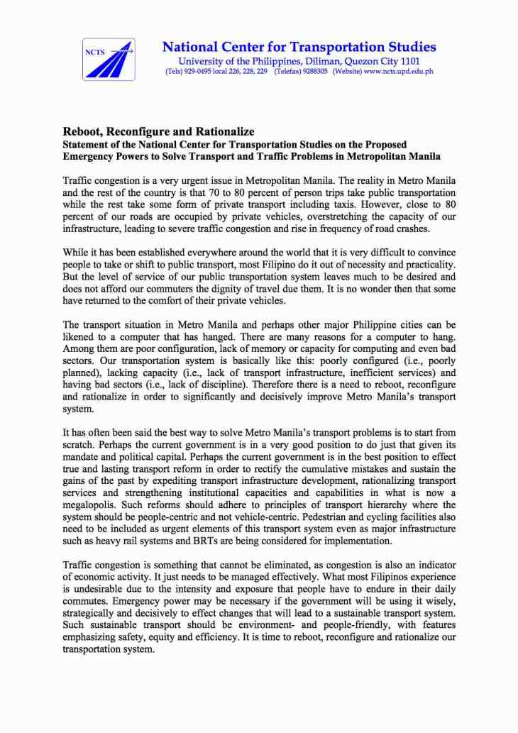 NCTS Statement on Emergency Powers 25Aug2016